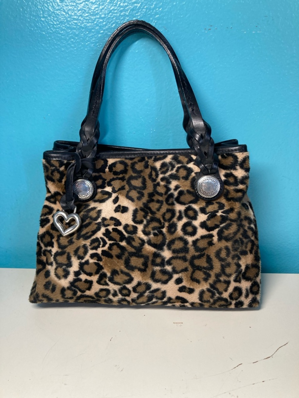 Brighton Animal Print Mini Handbag 10" Across X 7" Tall X 4" Deep